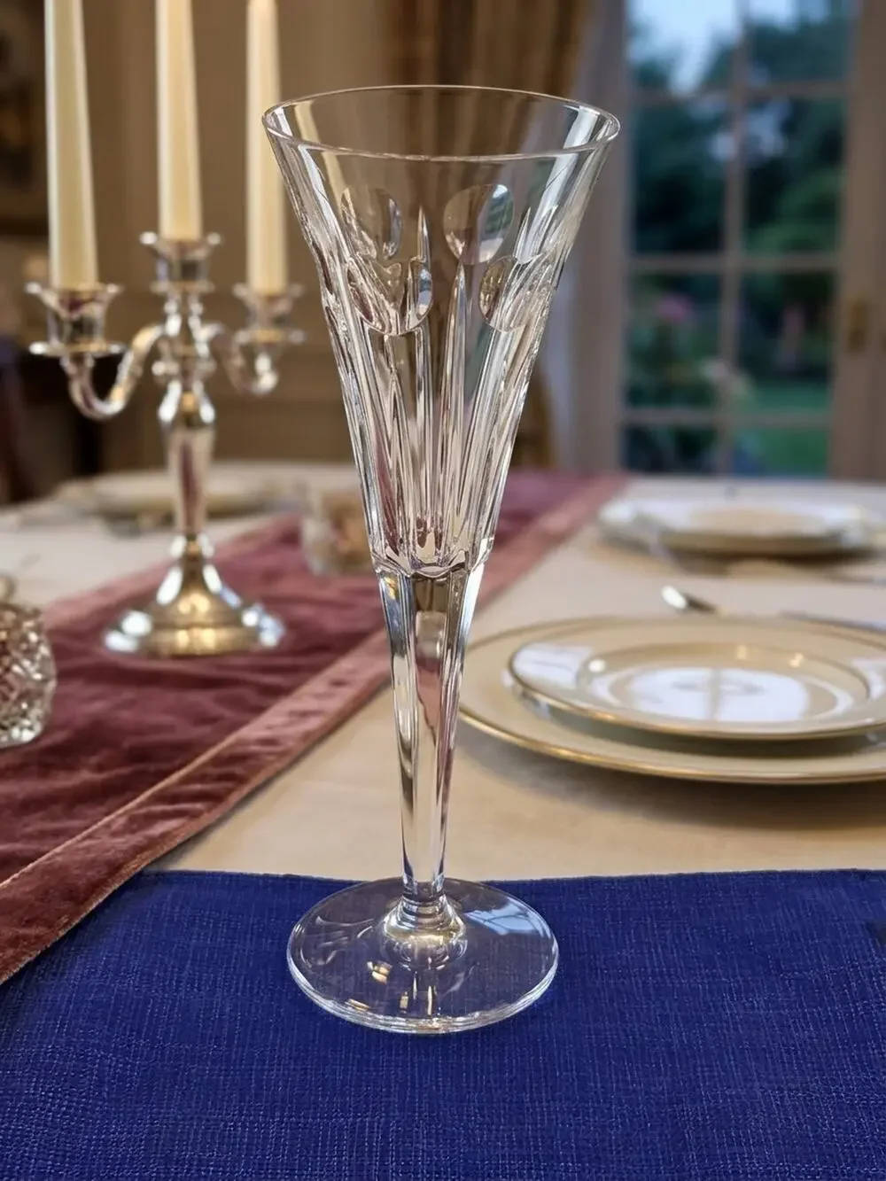 Waterford Crystal Fluted Champagne Millennium Series Clear VTG